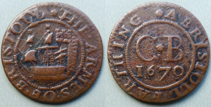 Bristol, city issue 1670 farthing N1594